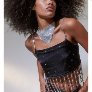 Urban Outfitters Embellished Crop Top XS